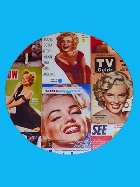 Marilyn Monroe Collage Round Wall Art - Originally A Wall Clock